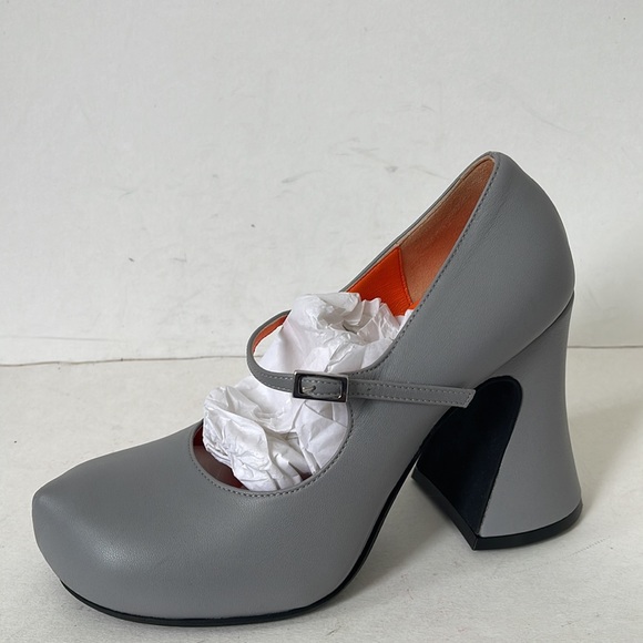 MARNI MARY JANE HEELS IN DOLPHIN IT 37 US7 - Picture 5 of 12